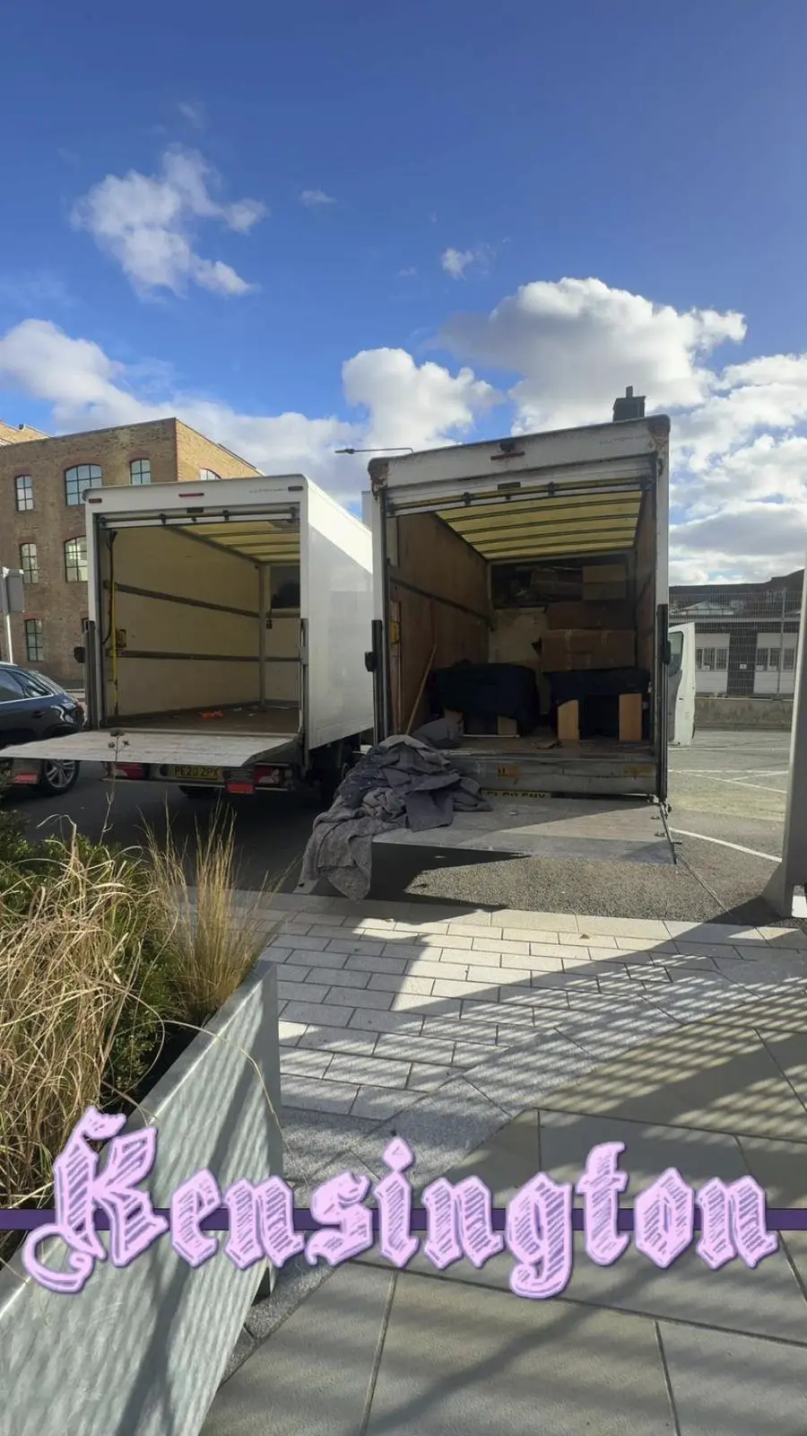 Clearance work removing items from London property