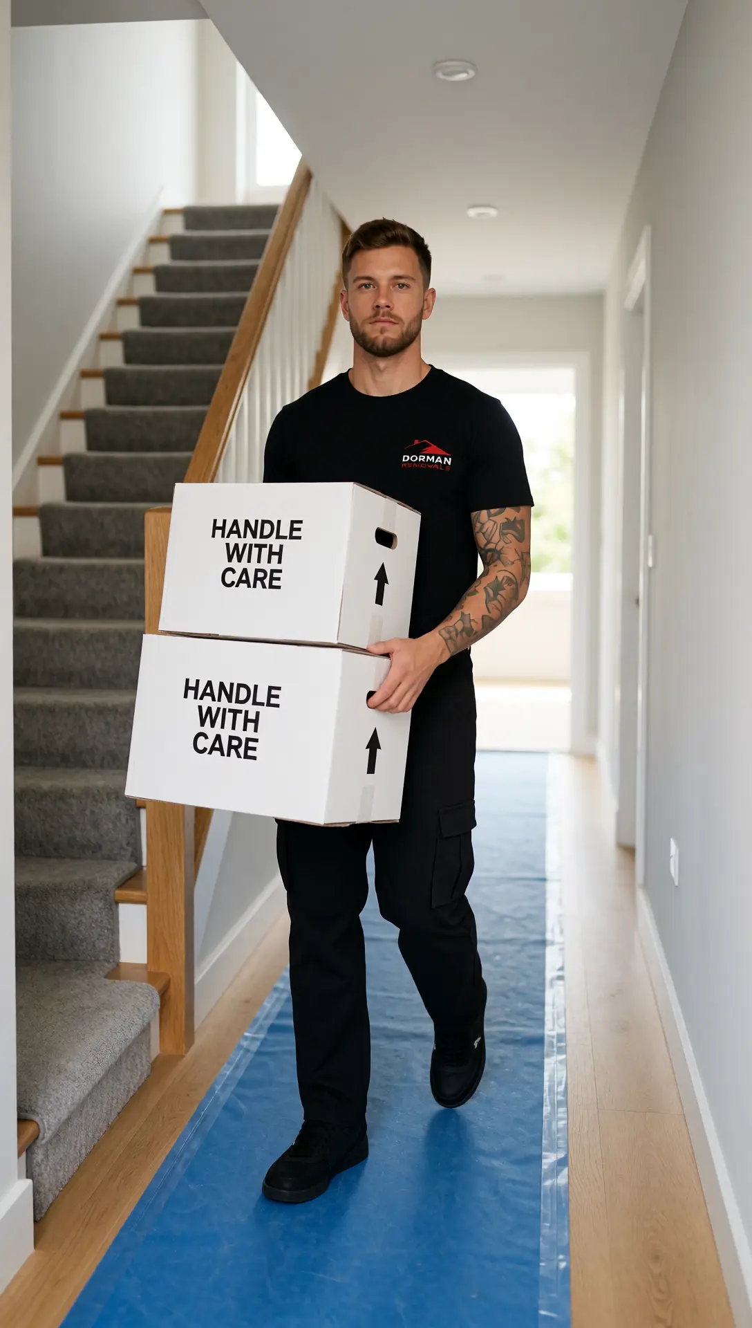 Furniture being moved safely during London house removal